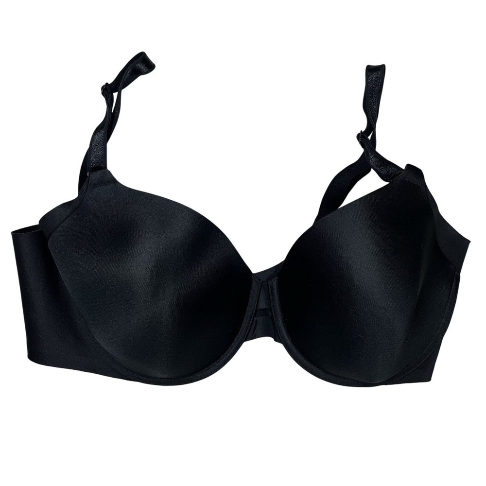 Warner's Bra Women 38D Black No Side Effects Underarm-Smoothing Comfort Wireless